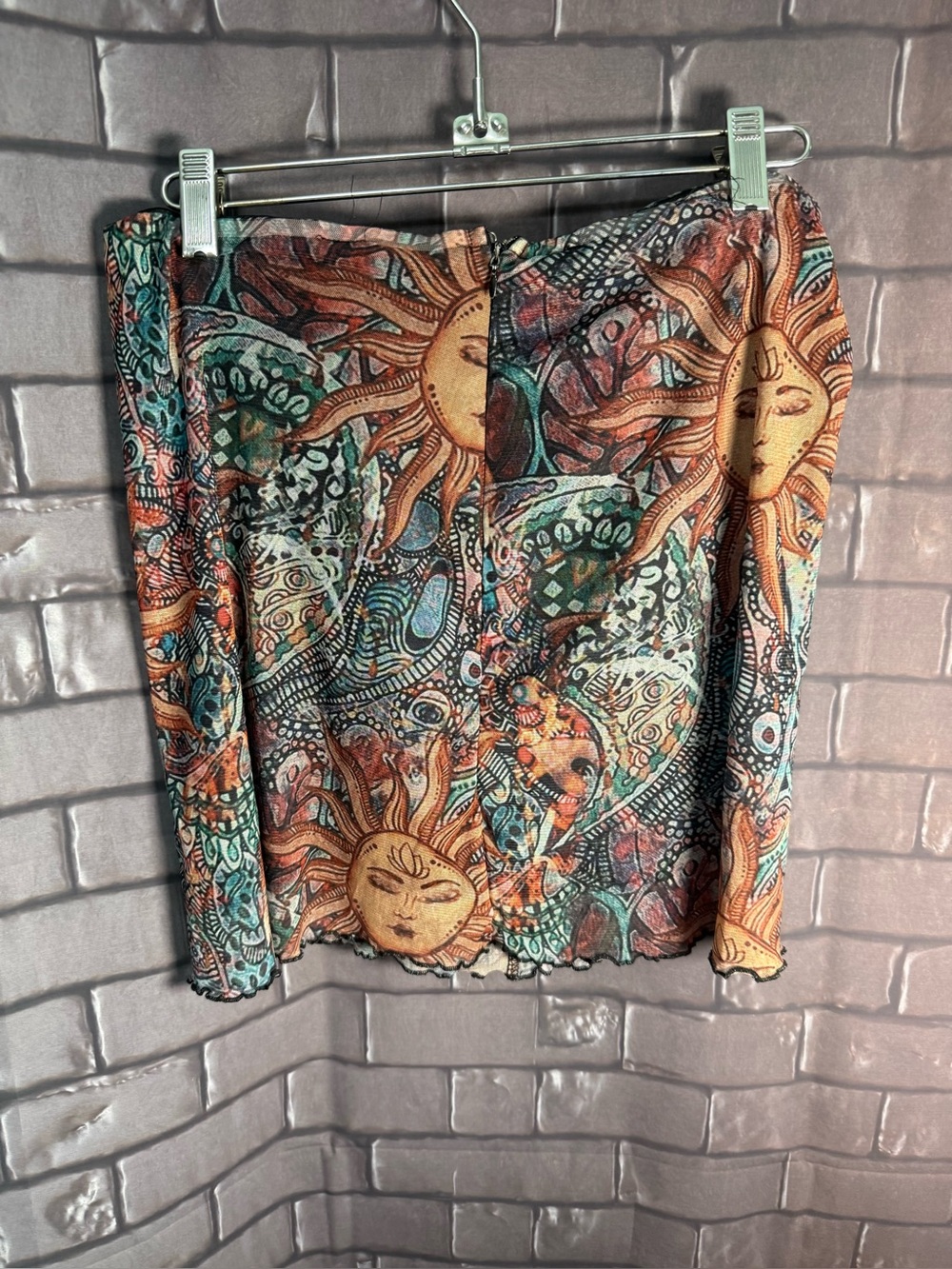 Bohemian Sun & Paisley Print Women's Skirt - Multicolor